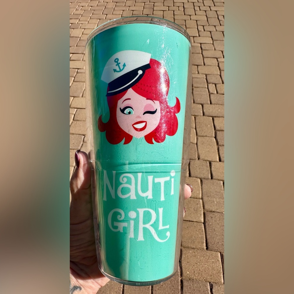 Tervis Tumbler 24 oz. Nauti Girl “Nautical Girl” Red Haired Girl with sailor hat